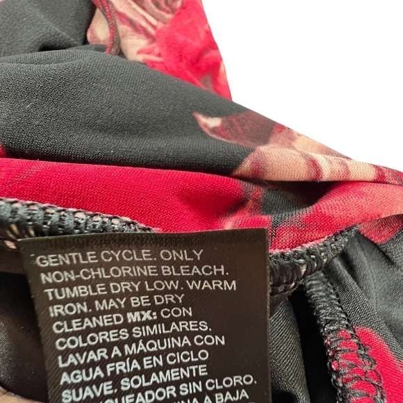 NWT WHBM Floral Red Black Jersey Knit Camisole Button Detail Size M - Picture 16 of 16